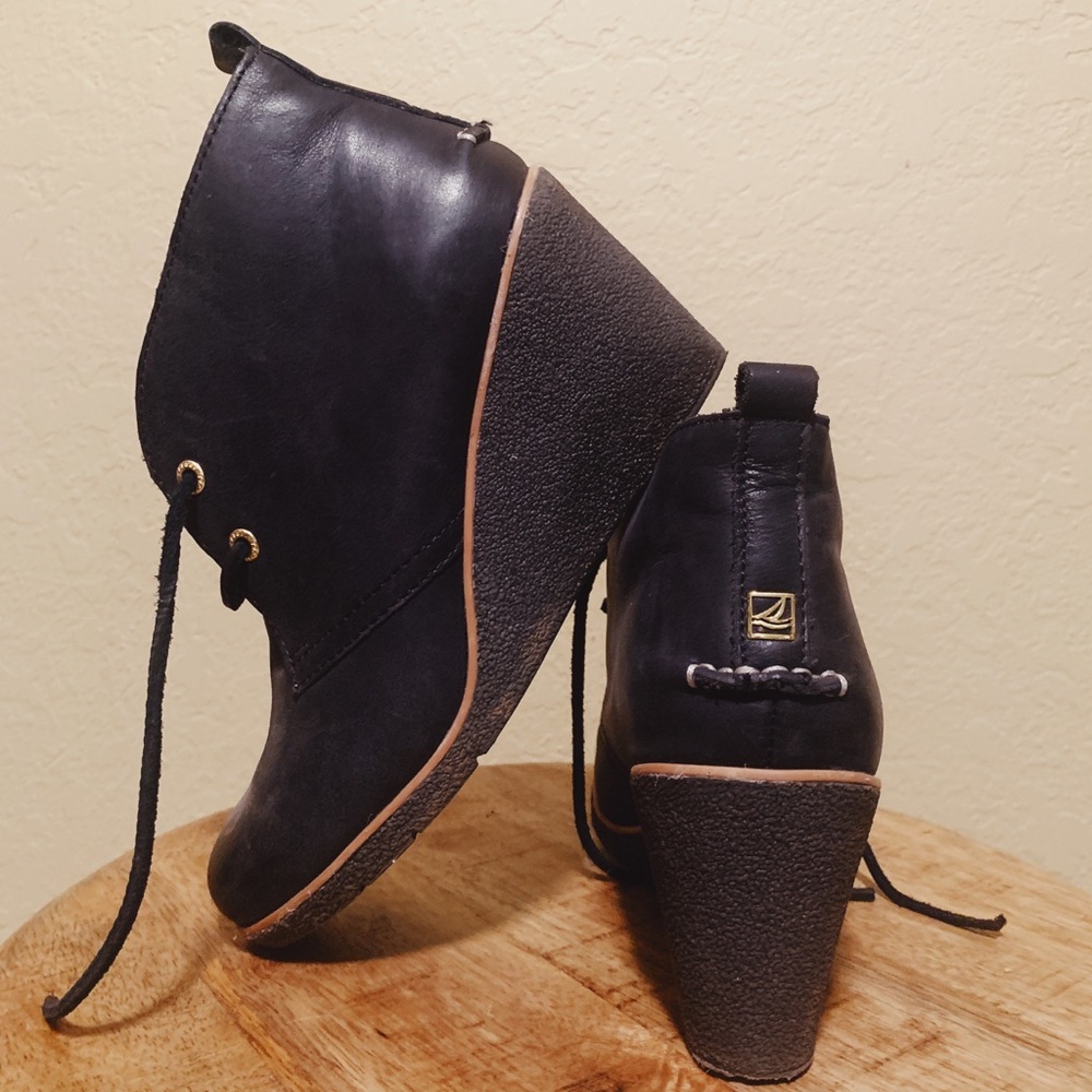 Sperry Topsider Lace Wedge Bootie